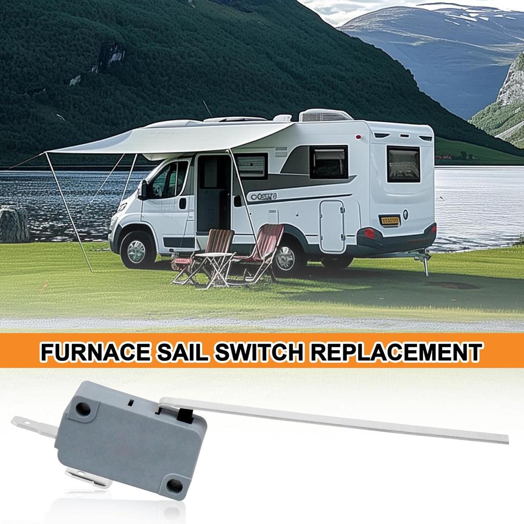 36680 Sail Switch Replacement for Atwood RV Furnace | Low Air Flow Safety Switch travel trailer Parts 36133, 31377- Grey for HydroFlame RV 2-Stage