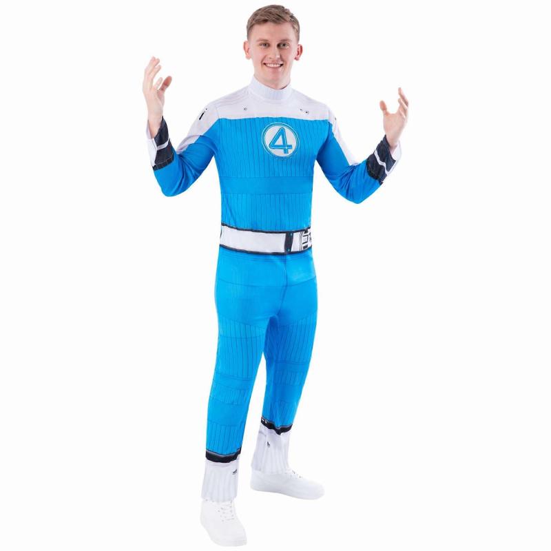 Human Torch The Fantsatic 4 Marvel Superhero Fancy Dress Up Adult Mens Costume