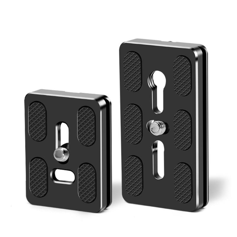 Quick Release Plate, PU50 PU70 Aluminum Alloy Universal 1/4" Quick Release Screw Mount Plate for Photography Tripods
