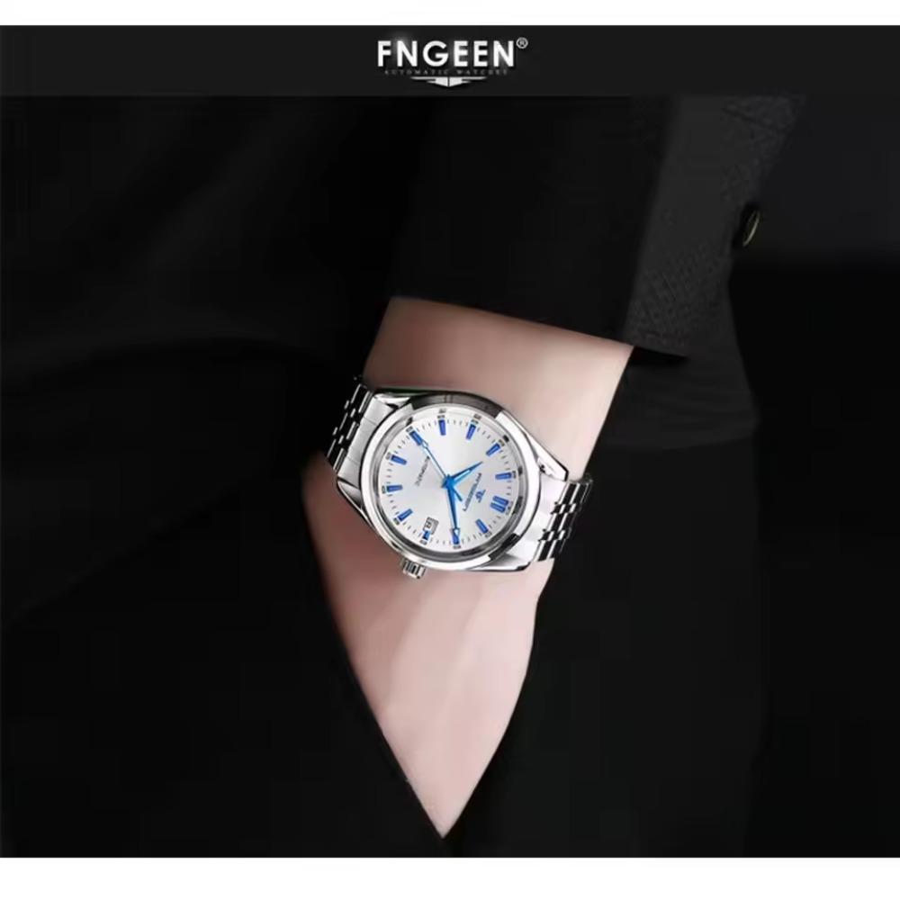 Neue Mode Blaues Licht Automatische Mechanische Uhren Business Herren Luxusuhr Lässige Kalender Armbanduhren Männliche Geschenke Uhren