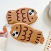 Cute Cartoon Animal 3D Taiyaki Fish Phone Case For iphone 15 14 13 12 11 Shockproof Bumper Soft Silicone bubble Phone Cover kids