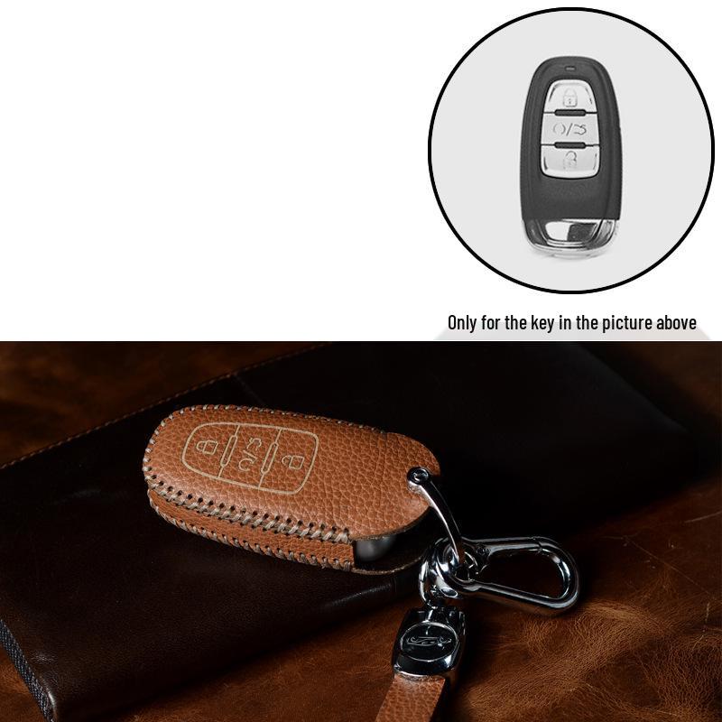 Xiongbing Schlüsselanhänger-Set für Toyota: Modifizierter Leder Ein-Knopf-Start Schlüsselanhänger
