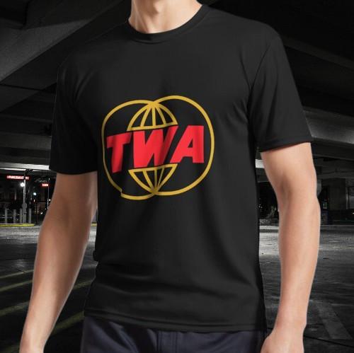 TWA Airlines Logo Active T-Shirt Funny Logo American T-shirt S to 5XL S разноцветный