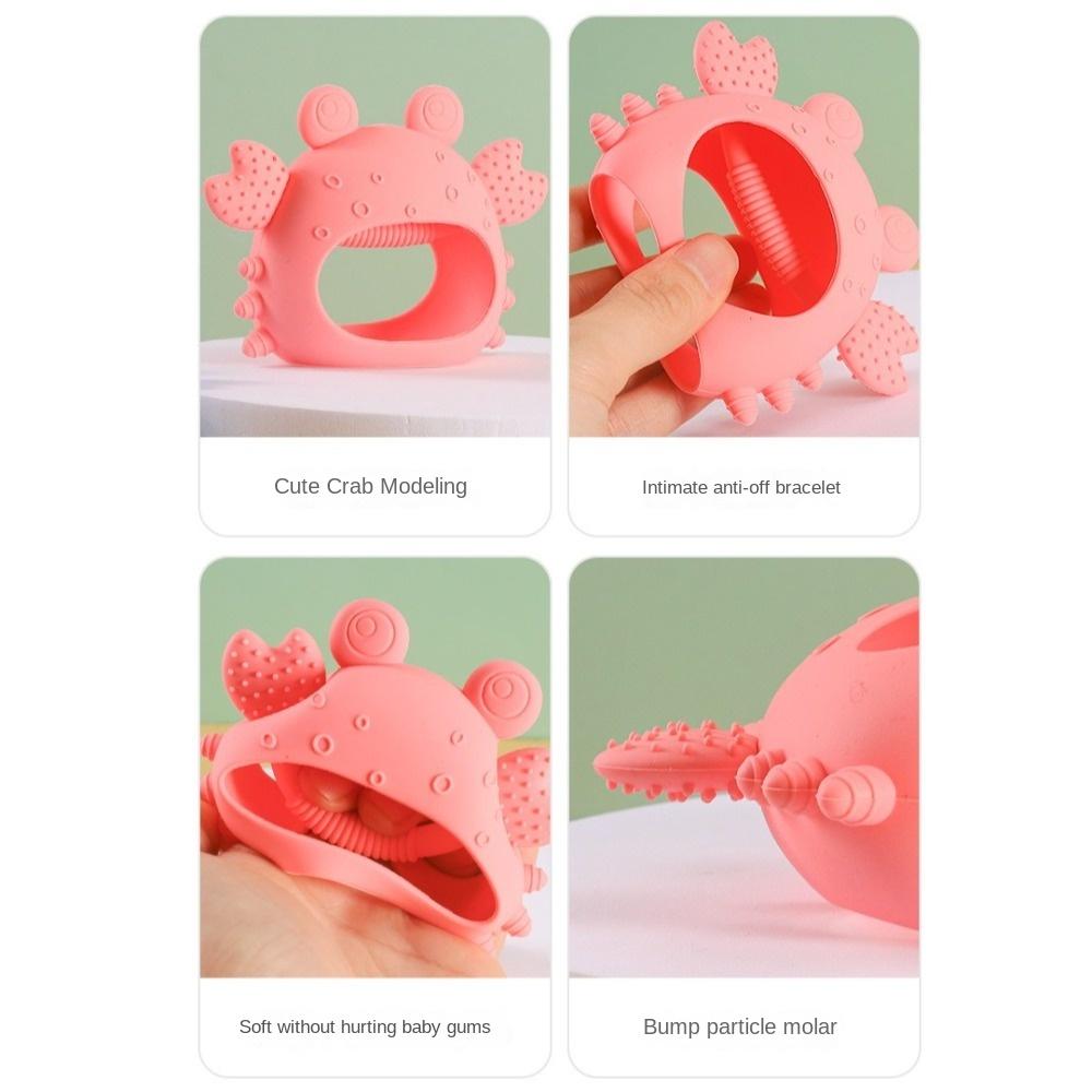 Cartoon Crab Baby Teether Toy Silicone Baby Pacifier New Infant Grinding Gum  for Newborn Infant