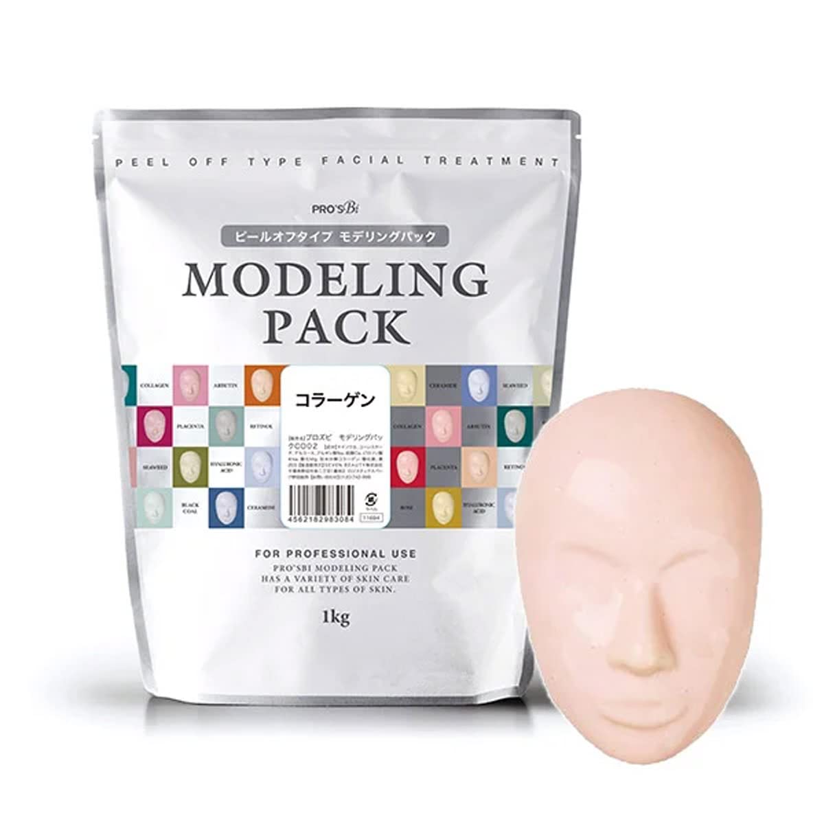 

Prosbi Modeling 15 Face Facial Professional Use Pack, Types, Collagen, 1kg, Mask, Peel-Off Mask,