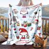 Christmas Flannel Throw Blanket Soft Warm Cozy For Sofa Bed Indoor Home Use Great Holiday Gift