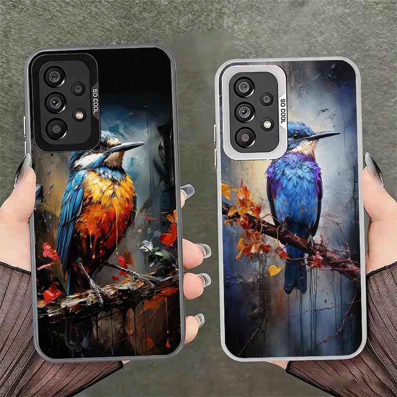 Bird Oil Painting Style Shockproof Phone Case for Samsung A17 A16 A15 A14 A37 A57 A36 A56 A26 A35 A55 A25 A34 A54 A24 A13 A23 A3