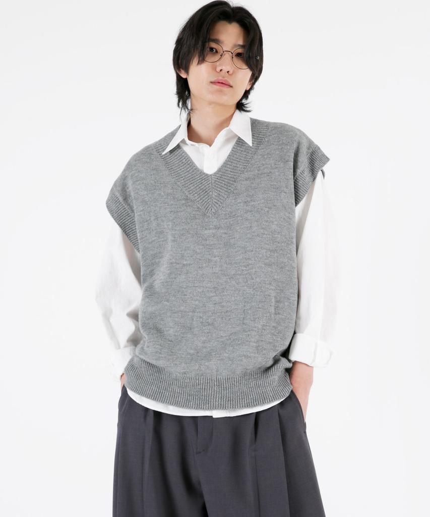 UMM Drop Shoulder Oversized Knit Vest 3 Colors