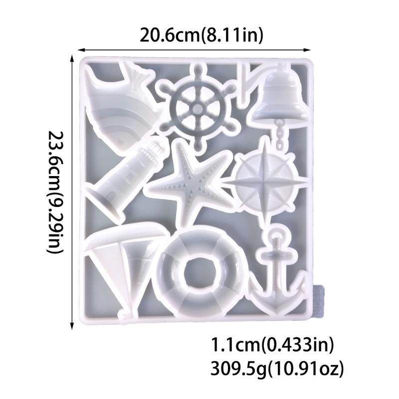 Vielseitige Silikonform mit Ozean-Thema Langlebige Deko-Gießharzform für Zuhause, Backen, Handgemachte Dekorationen und Kinderpartys