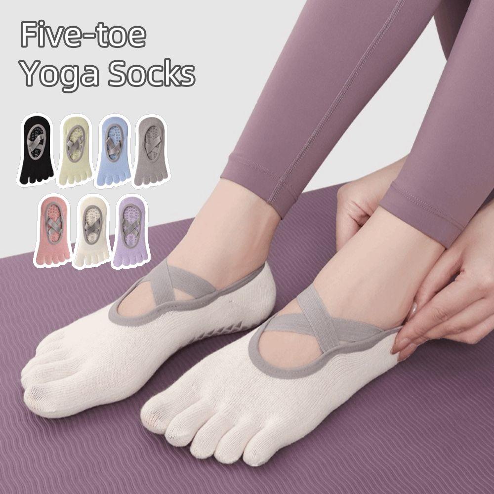 Breathable Five-Finger Socks Anti-slip Grip Pilates Boat Socks New Yoga Socks  for Home Exercise