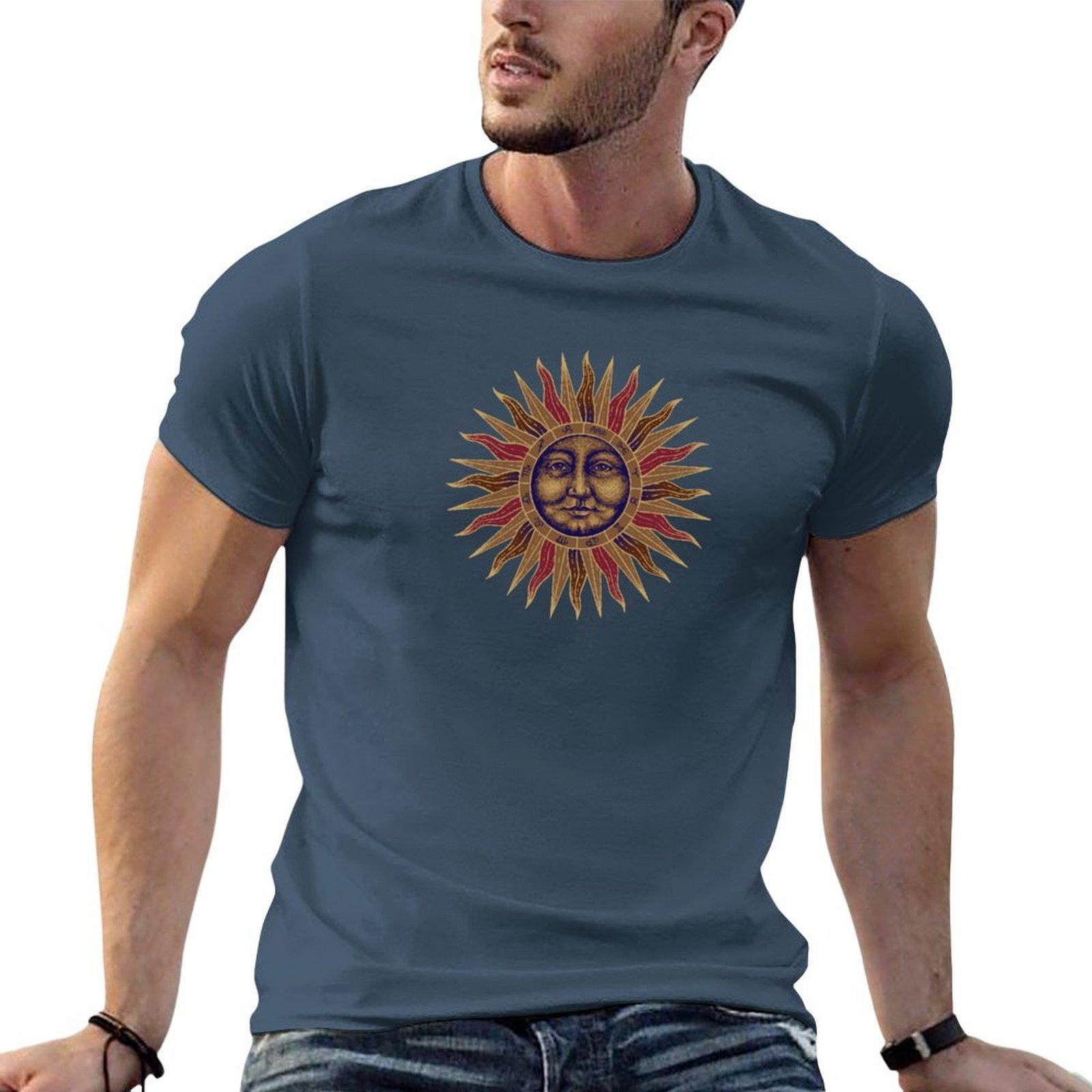 Celestial Golden Sun Face Tshirt T Shirts For Unisex Pack Cotton Cotton T Shirt Unisex Cotton T Shirt Pack Tshirt S