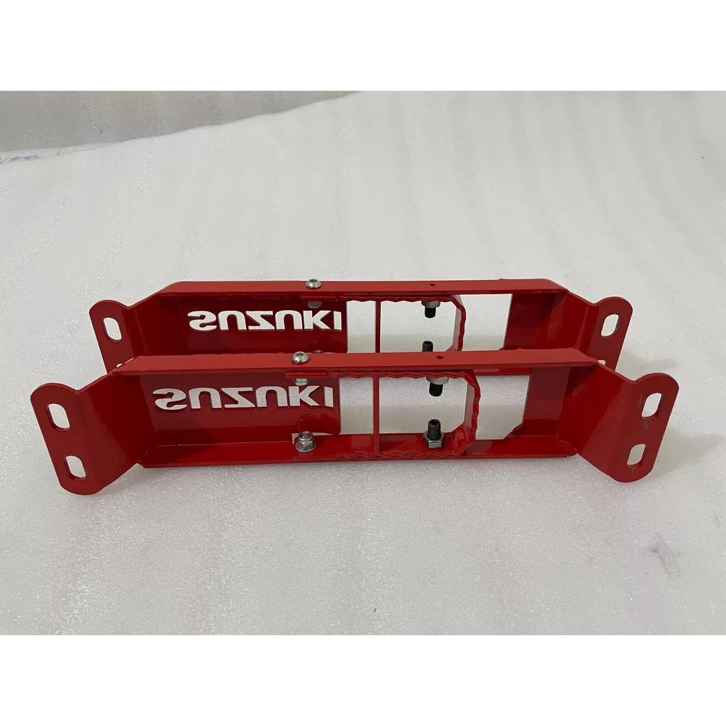 Suzuki Samurai Sierra Door Hinge Step Foot Peg Metal Foldable 2 Set Red & Black