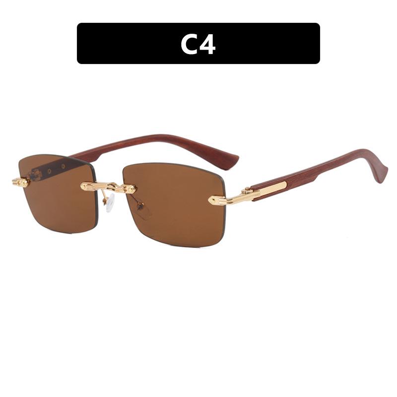 2024 Men's Trendy Square Frameless Sunglasses with UV Protection