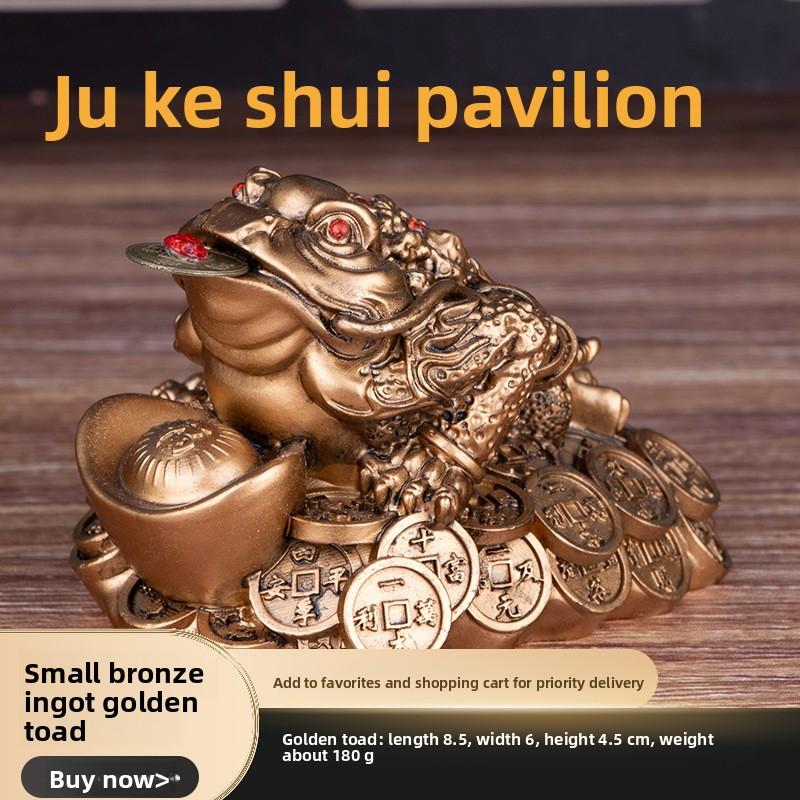 Lucky Golden Toad Ornament Three-legged Toad Home Decoration Gifts