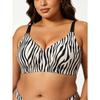 Plus Size Leopard Print Wireless Push Up Comfortable Bra