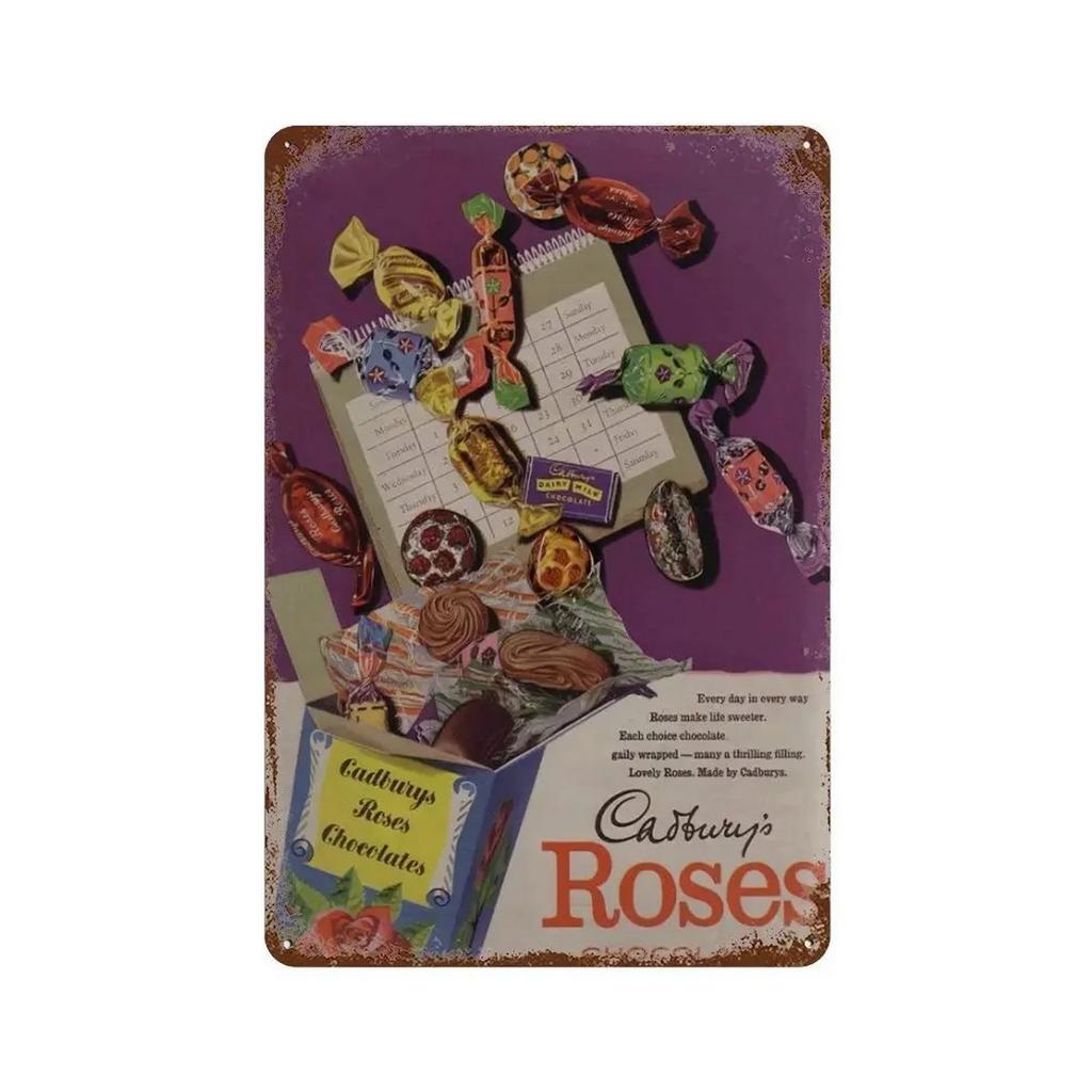 Candies Cookies Metal Tin Signs Wall Decoration Plaque Vintage Art Poster Iron Painting for Man Cave Home Cafe Garden Club Bar