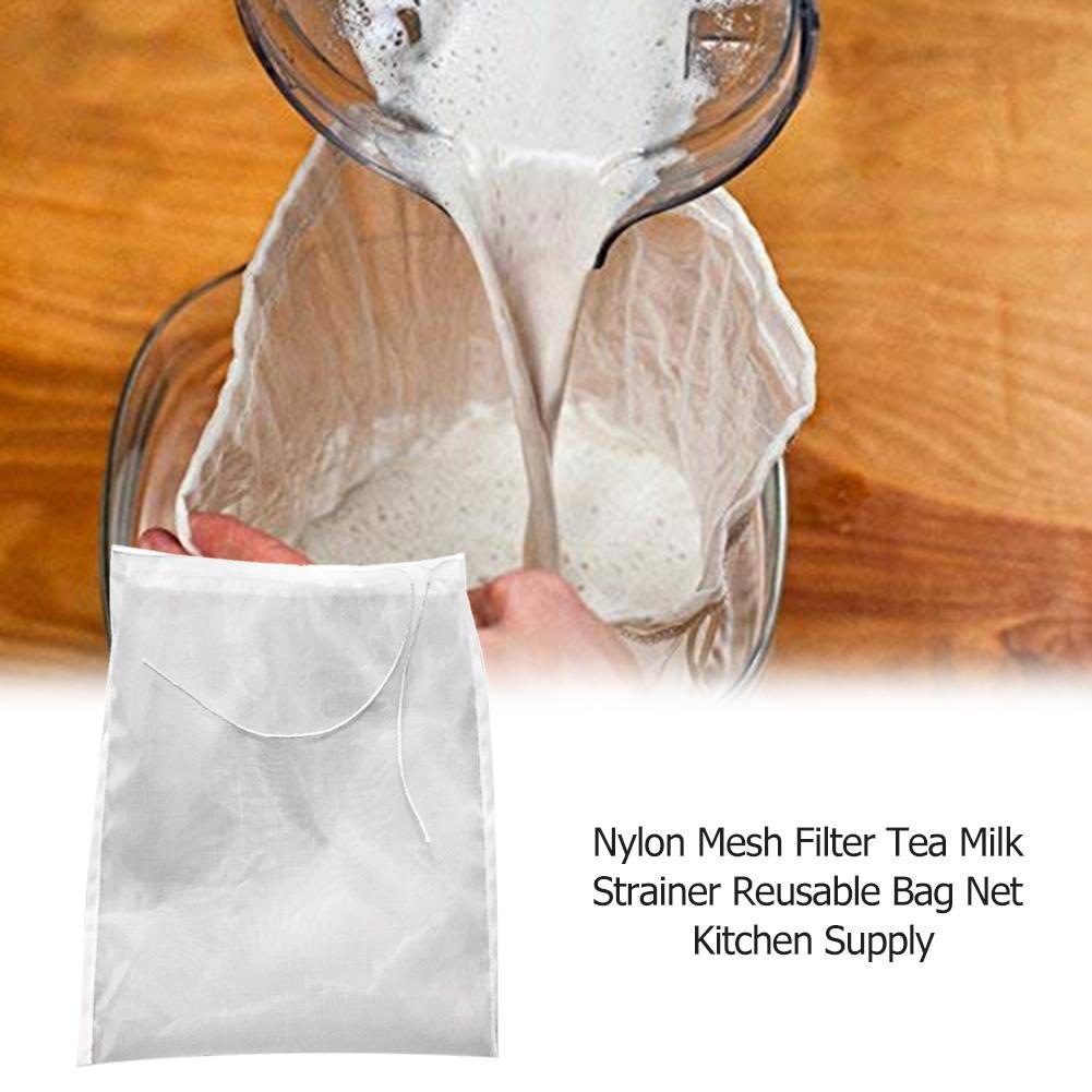 20X30cm Nut Milk Bag Reusable Almond Milk Bag Strainer Fine Mesh Nylon Cheesecloth Cold Brew Coffee Filter