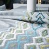 Amazon American Embroidery Flower Dining Table Cloth Cotton And Linen Solid Color Coffee Table Fabric Cover Cloth Manufacturer