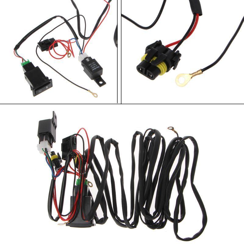 Universal 12V 40A Relay Wiring Harness With On/Off Switch Kit For Car LED Fog Light M77