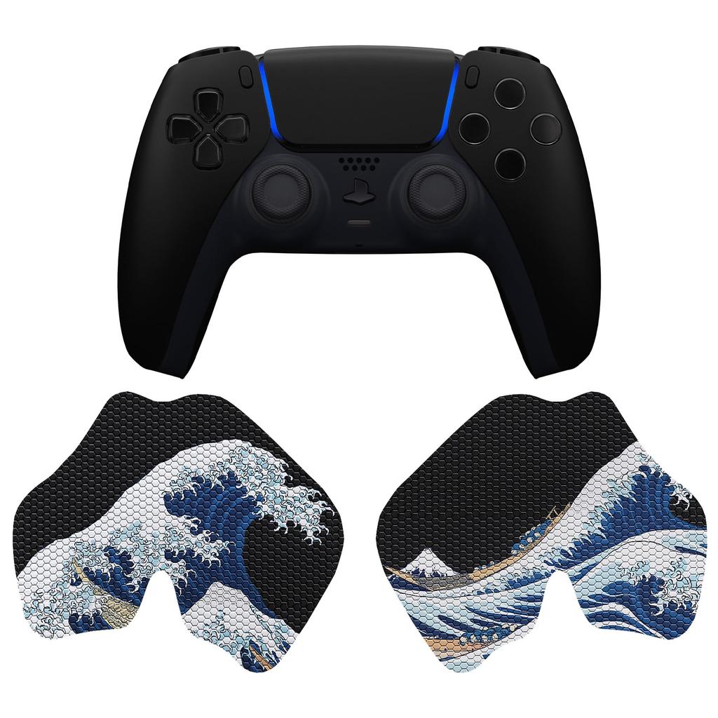 eXtremeRate PlayVital Grip for PS5 Professional Textured Soft Rubber Pad Handle Grip Sticker for PS5 Controller Great Non-Slip Sweat-Absorbent