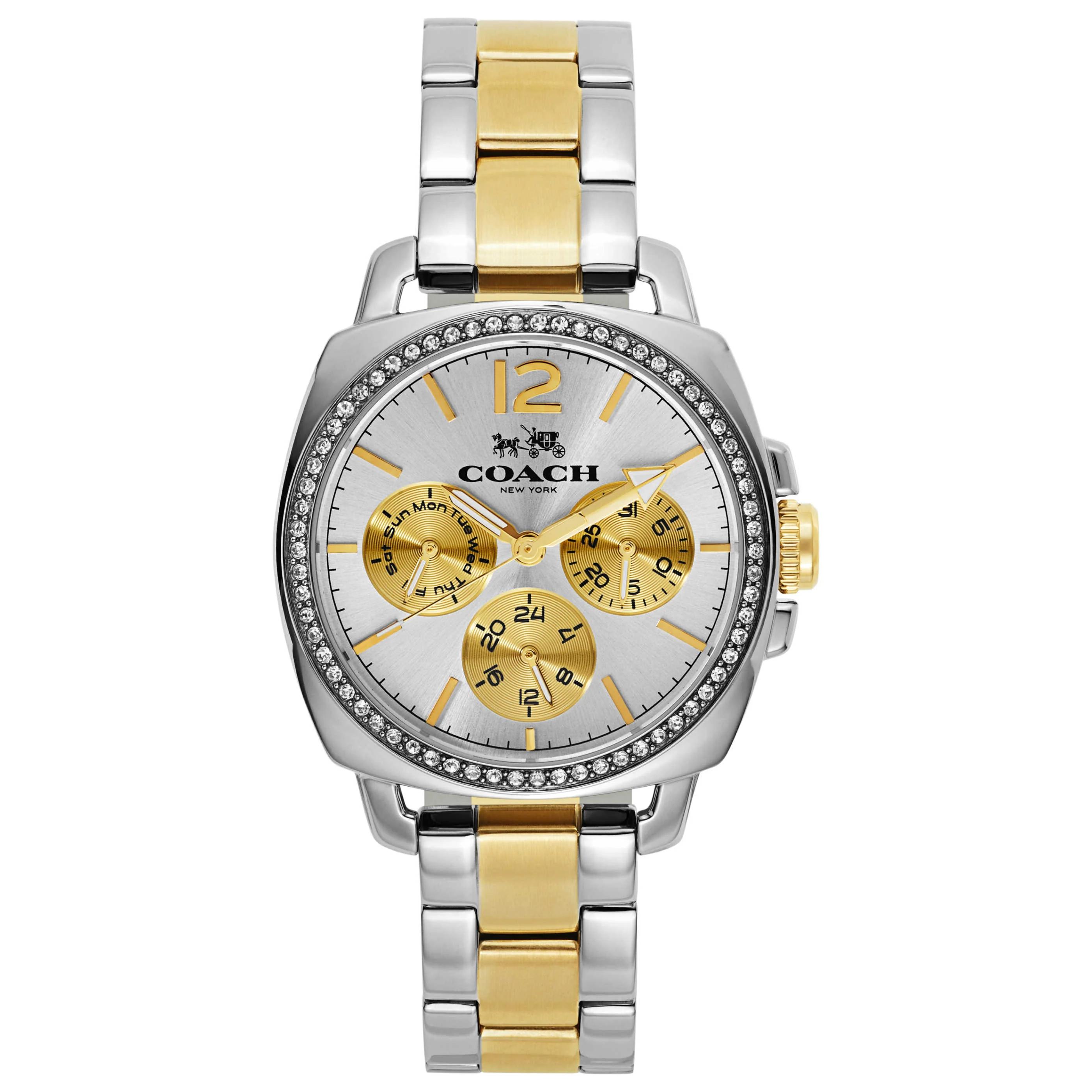 Женские часы Coach Boyfriend с серебристым циферблатом и стальным браслетом - 14502129