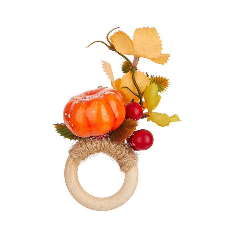 Halloween Decorative Napkin Button New Halloween Pumpkin Skull Napkin Ring Easter Pumpkin Maple Leaf Napkin Ring