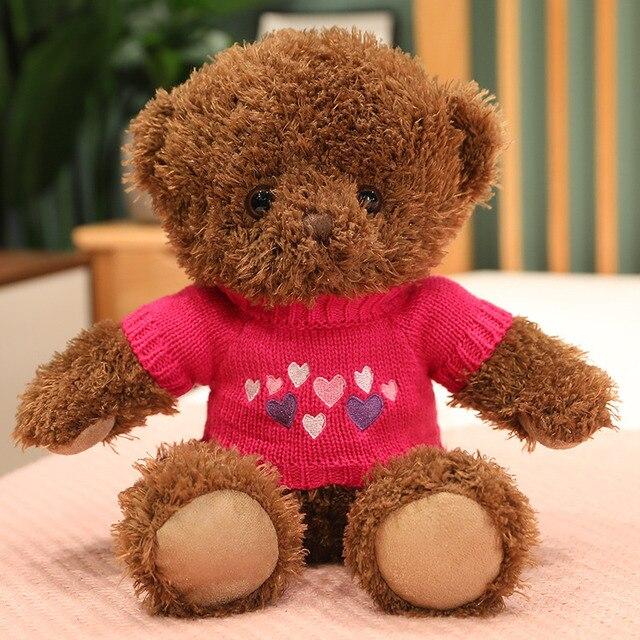 45cm Lovely Plush Sweater Teddy Bear Toys Adorable Classical Bear Dolls Stuffed Soft Animal Pillow Valentine S Gift For Girlfriend