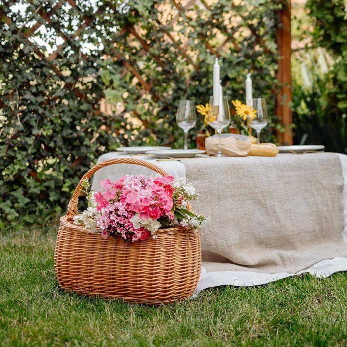 Panier de Rangement en Osier - CREATIVE HOME - 45 x 26 x 41 cm - Marron - Artisanal