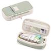 Large Capacity Expandable Pencil Case, Color Block Pencil Pouch, Transformable Stationery for Students