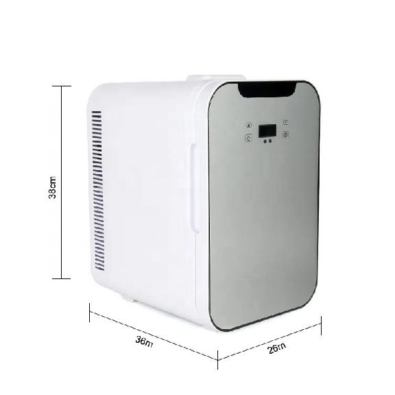 20L Double Door Compact Refrigerator Energy Star Mini Fridge with Freezer Temperature Settable
