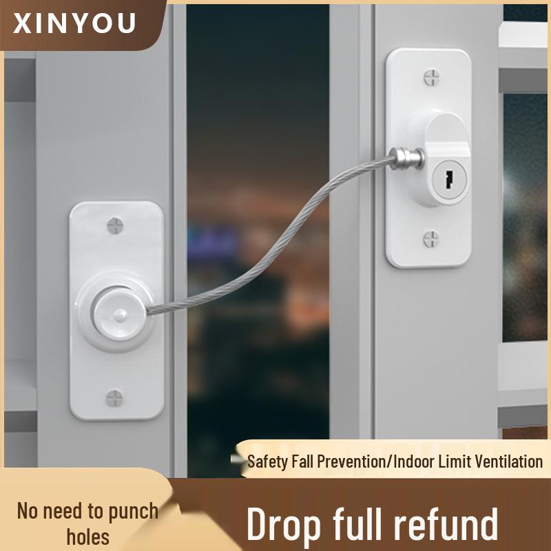 Child Safety Lock for Windows, Doors, Cabinets, and Refrigerators