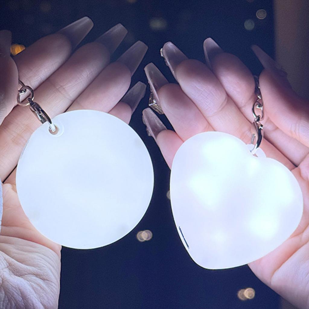 Heart Purses LED Light Keychain Touch Sensing Lamp Automatic Sensor Hearts Shaped Night Light for Women Ladies Girls Ideal Gift