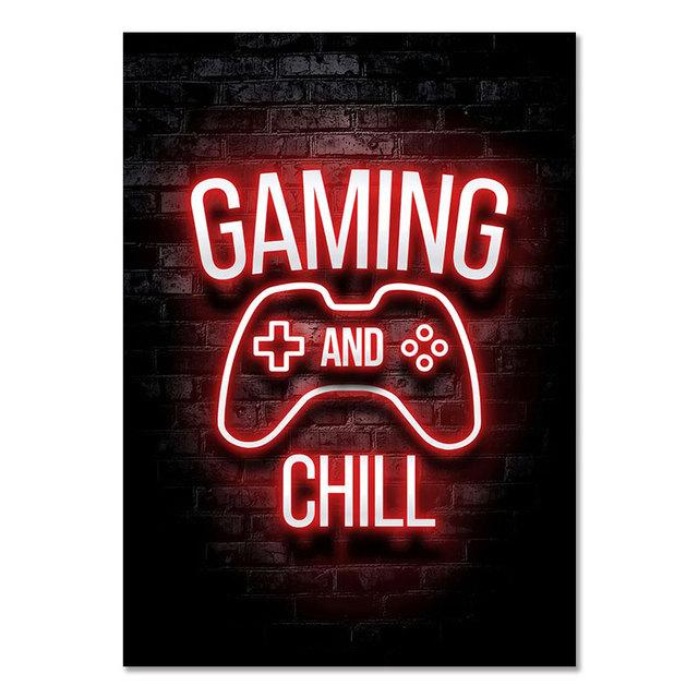 Gaming Room Decoration Poster Wall Art Video Game Canvas Painting Playroom Decor Picture for Gamer Boy Bedroom Prints Decor