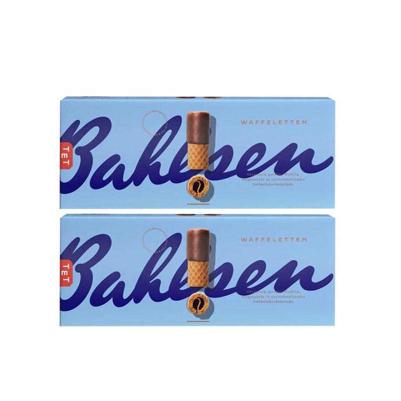 Bahlsen Waffleten Crisp Chocolate Wafer Roll Snack Bundle 100g X 2 Pack