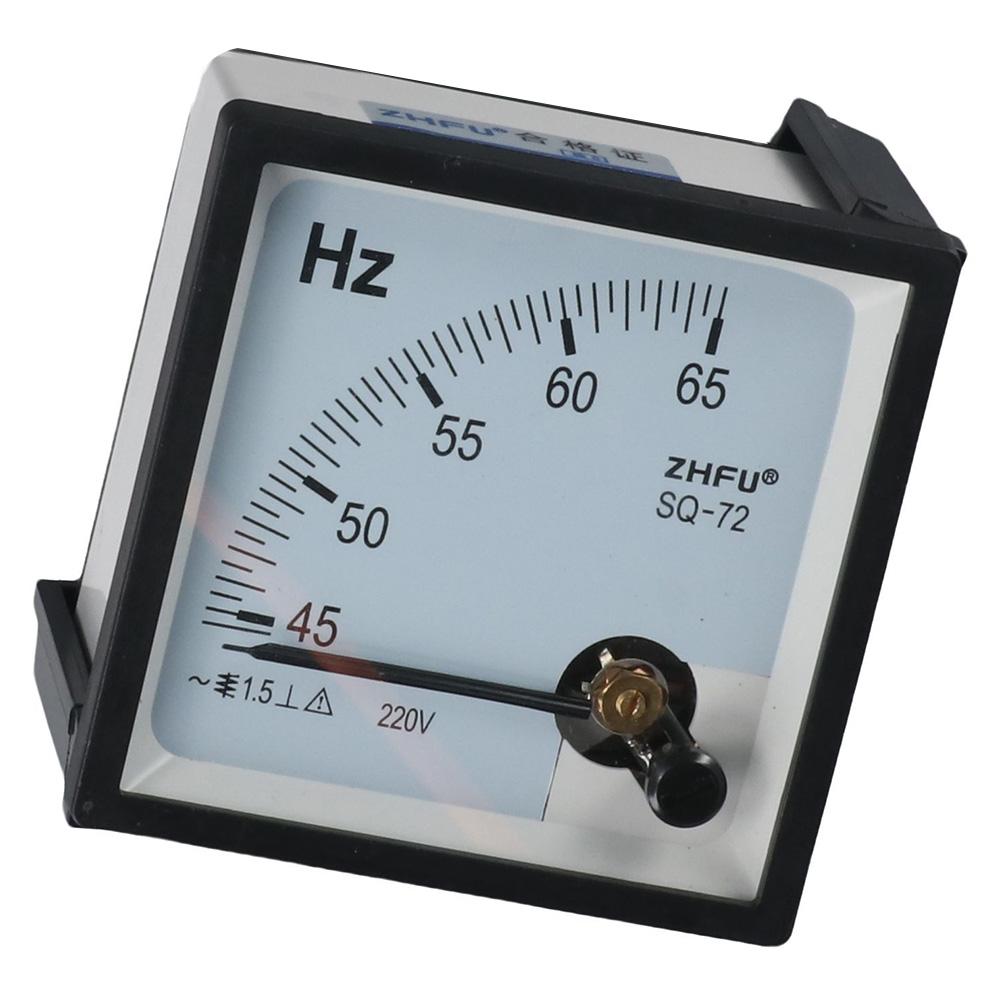 Copper+plastic Frequency Panel Meter 45-65Hz 220V Pointer Type Analog Panel Electrician