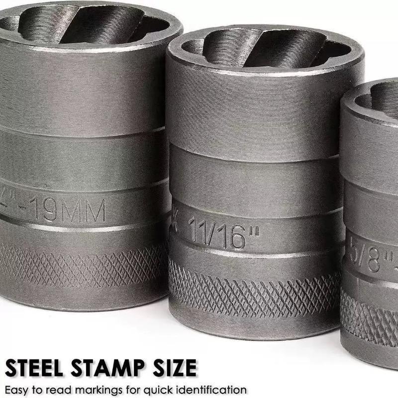 32Pcs Broken Bolt Extractor Set Damaged Screw Nut Remover Kit for Stripped Broken Screws Nuts Bolts Removal