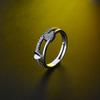 Fashion Ladies Crystal Love Heart Adjustable Open Rings Jewelry