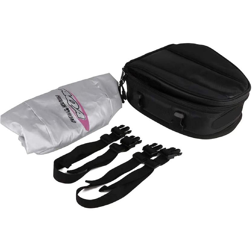 Motorcycle Tail Bag, Motorbike Saddlebags, Waterproof Rear Seat Bike Backpack, Multifunctional Luggage Suitcase, PU Leather Sport Bags, 15 L (Black)