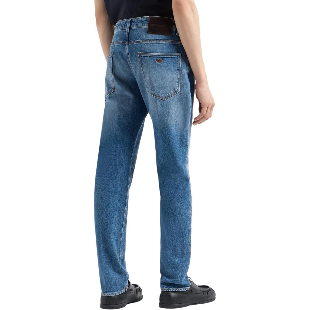 Emporio Armani J06 Slim Fit Jeans In Rinse Wash Stretch Denim With Dirty Effect Treatment 6D1J06-1D97Z-0942