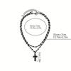 European and American Decoration Halloween Dark Women's Handmade Chain Beaded Necklace Simple Collarbone Chain Black Neck Chain