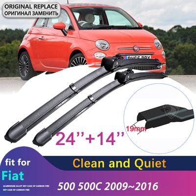 Car Wiper Blades for FIAT 500 500C 2009~2016 Front Window Windshield Windscreen Car Accessories 2010 2011 2012 2013 2014