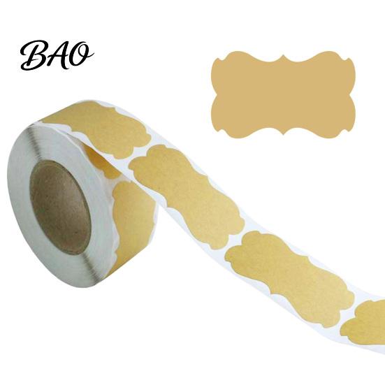 Round Paper Stickers Blank Label Stickers, Self?Adhesive Gift Tag 250 Labels Per Roll, Assorted for Handmade Items Shapes Jars, Bottles, Wrapping,