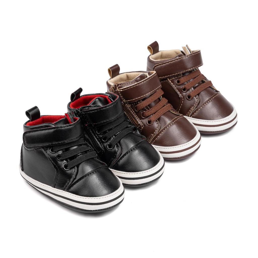 PU-Softsohlen High-Top-Sneaker für Babys (0-12 Monate)