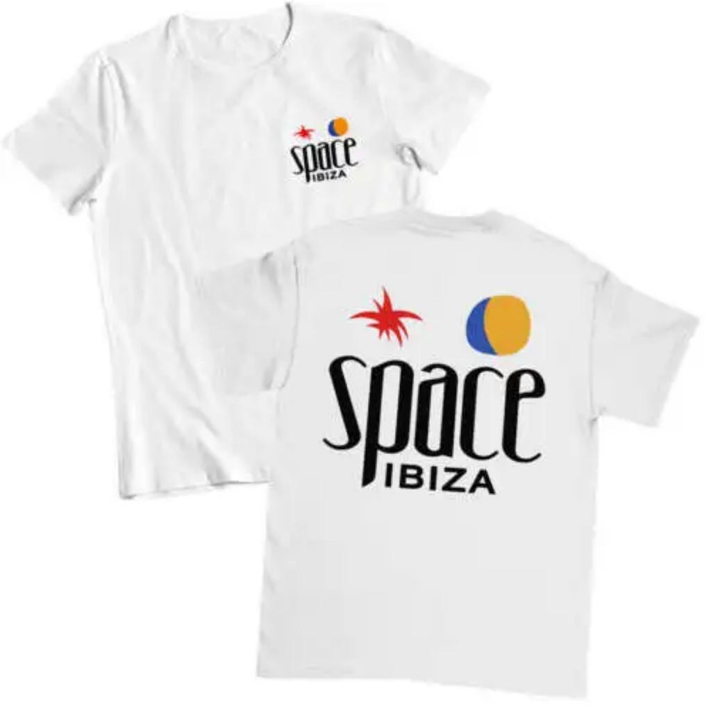 T-shirt Bianca Space Ibiza Beach Club NUOVA