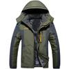 Men's Fleece-Lined Windproof Fishing Jacket - Warm, Thickened Winter Mountaineering Workwear with Custom Logo.