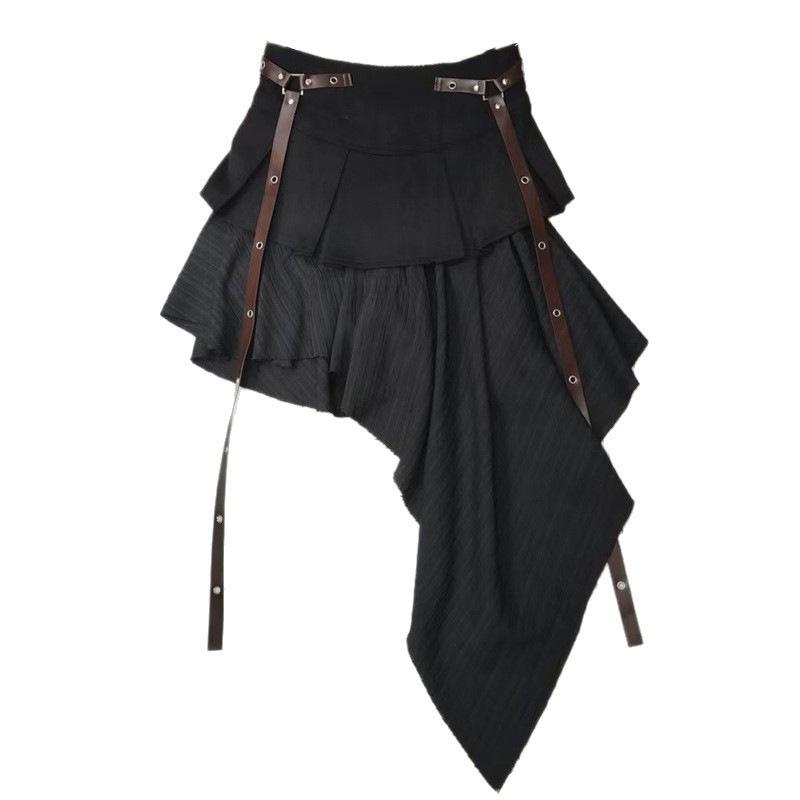 Minigonna Estiva Retro Patchwork in Denim a Linea ad A da Donna - Vita Alta e Modellante