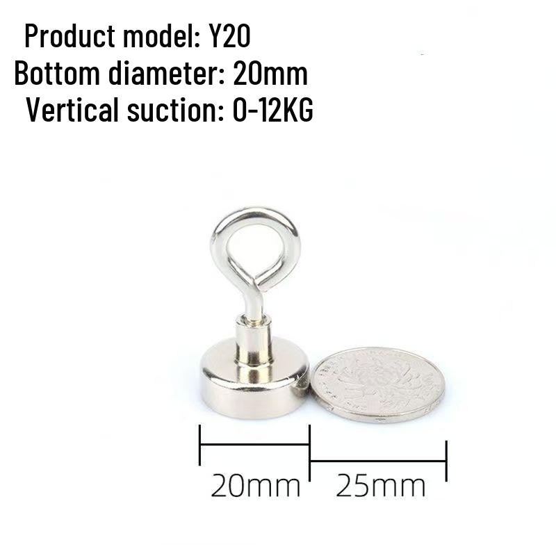 Neodymium Iron Boron Strong Round Magnet Hook - No-Drilling Magnetic Suction Cup