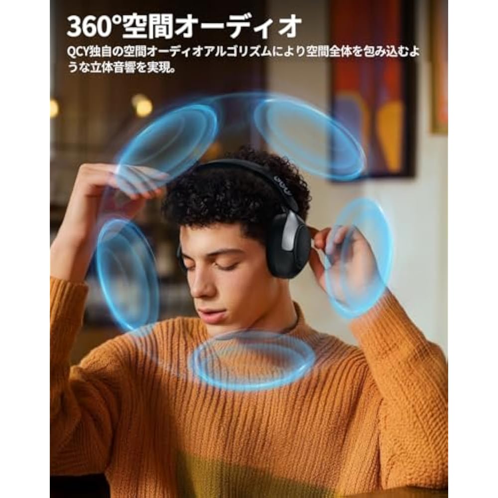 [VGP 2025 Award] QCY H3PRO Headphones, Wireless Headphones, Bluetooth 5.4, Noise Cancelling, Wire...