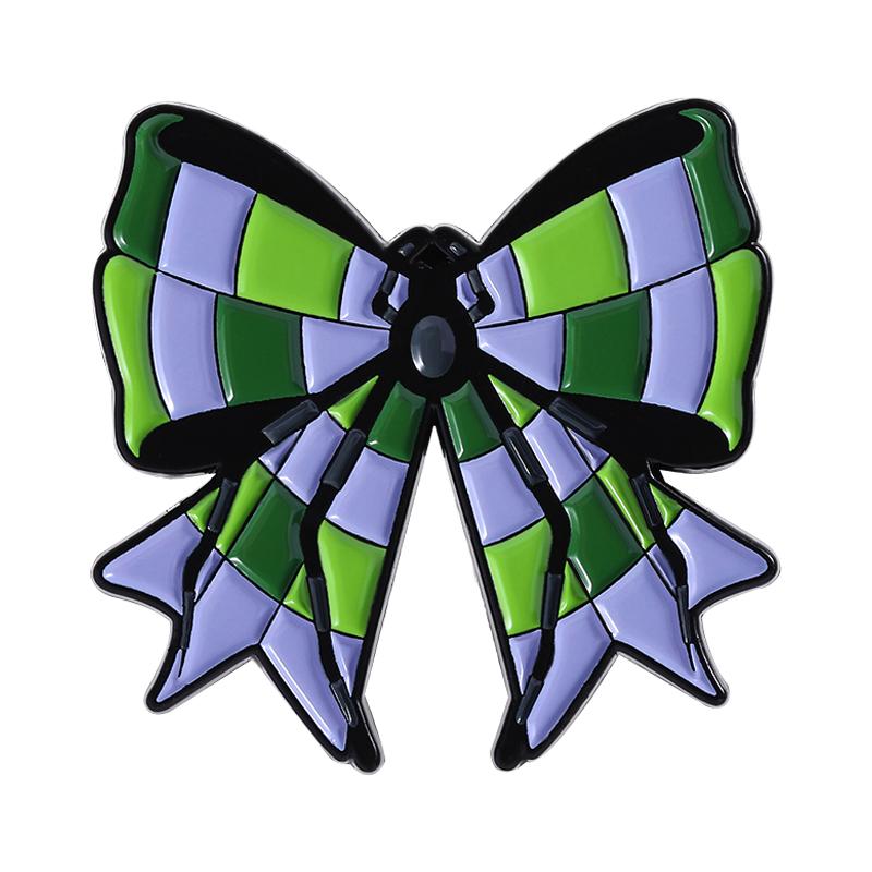 Punk Gothic Bow Enamel Pins Custom Spider Bat Skeleton Brooches Lapel Badges Clothes Funny Jewelry Gift for Friends