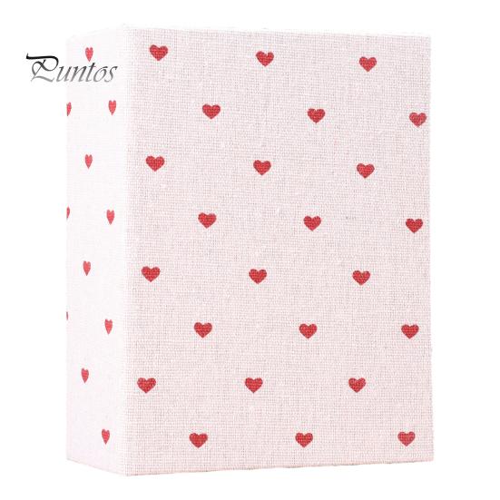 Retro Style Photo Album Mini Printed Fabric Slip-In Album, Portable Floral Print Scrapbook with Transparent Sleeve Pages, Lightweight No Paste Pocket
